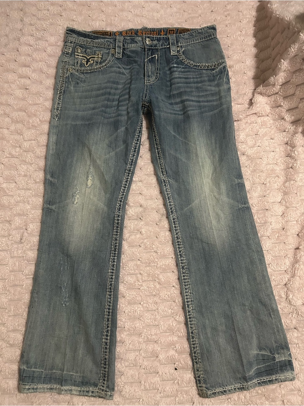 Rock Revival Women’s Faded Blue Bootcut Jeans